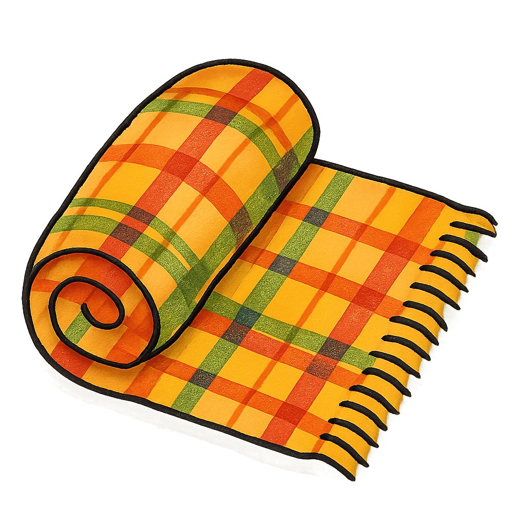 her old tartan blanket
