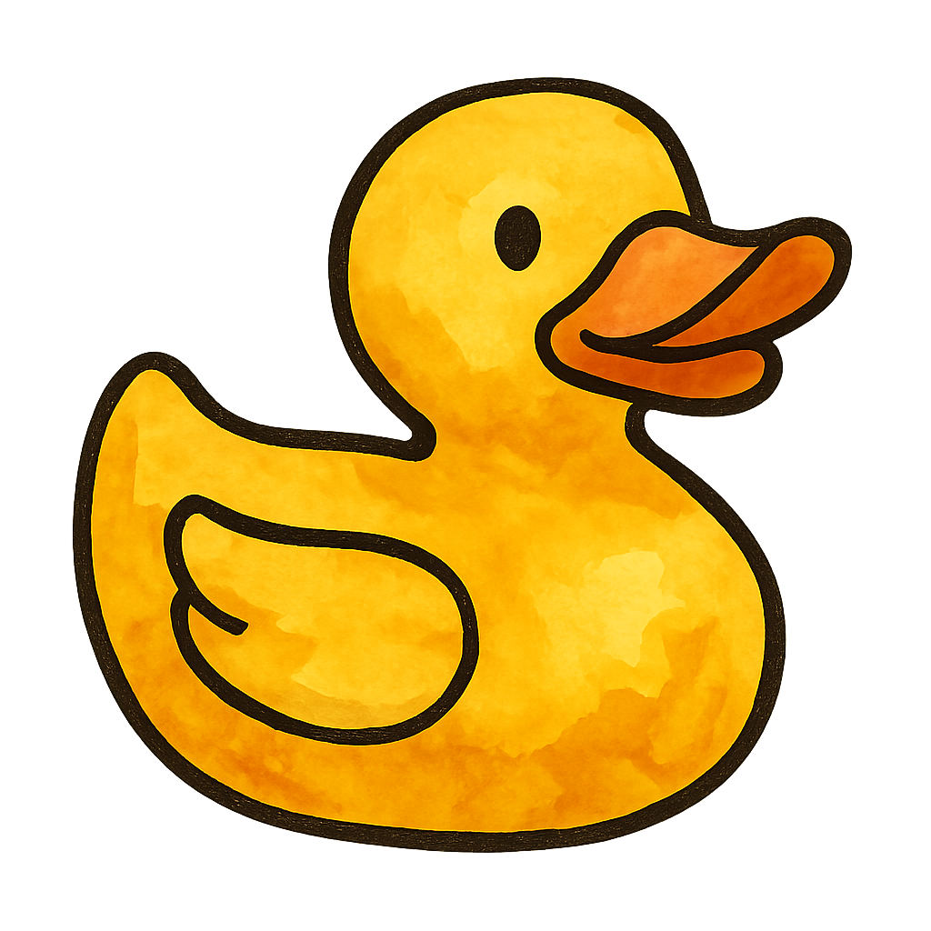 the grandchildren's rubber duck