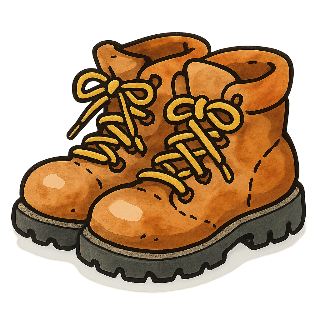 her walking boots