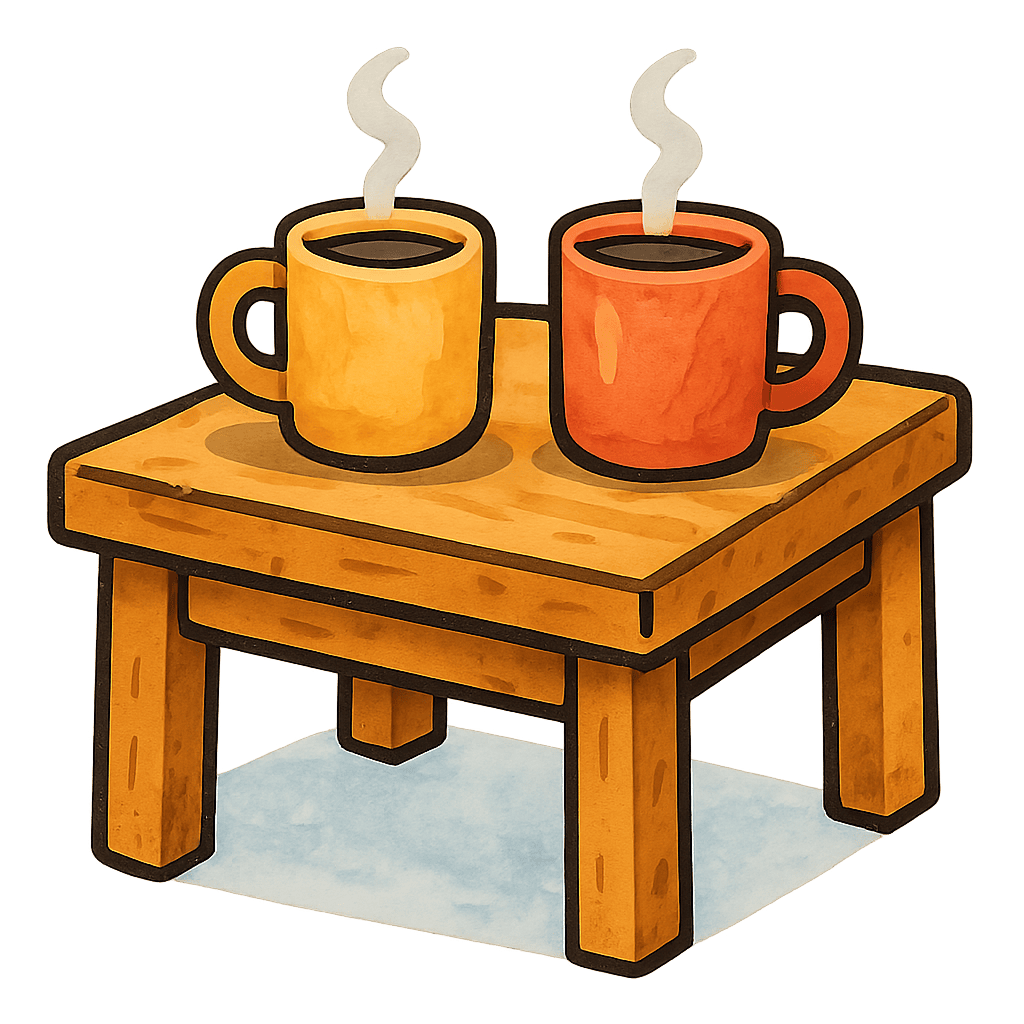 their kitchen table