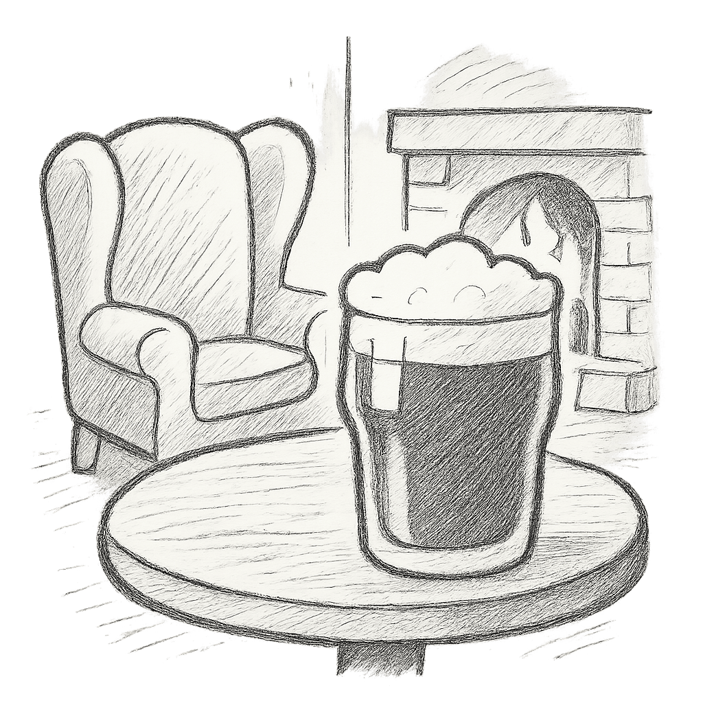 the corner of the pub